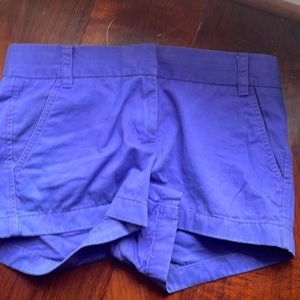 J. Crew 100% Cotton Chino Broken-In Purple Shorts 3.5”